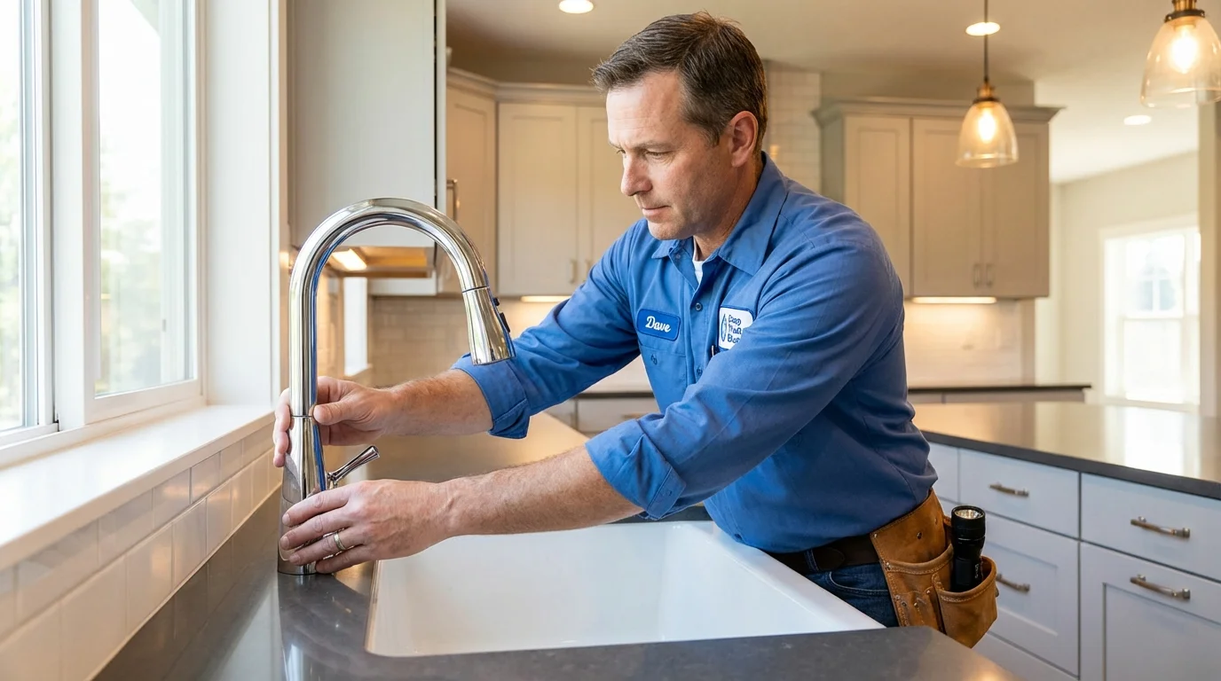 Kitchen faucet installation by Johns Plumbing LLC in Wailuku